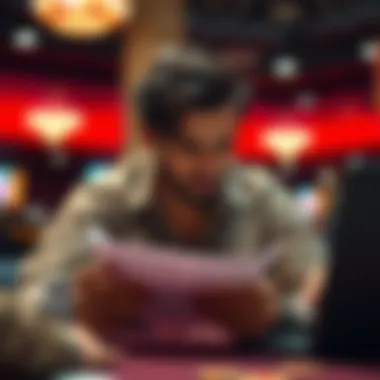 A thoughtful player analyzing terms and conditions on a website