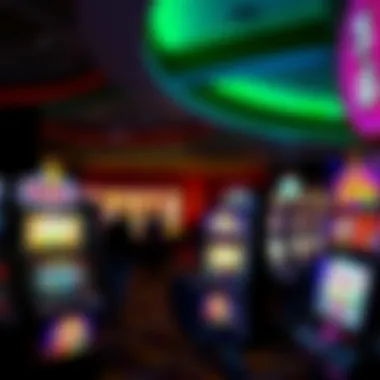Group of popular slot machines in a lively casino setting