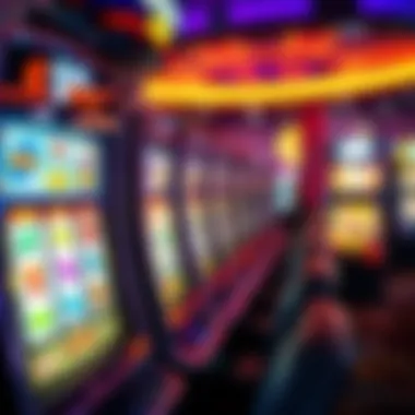 Winning moment at a slot machine with colorful graphics