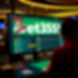 An overview of Bet365's interface showcasing various betting options