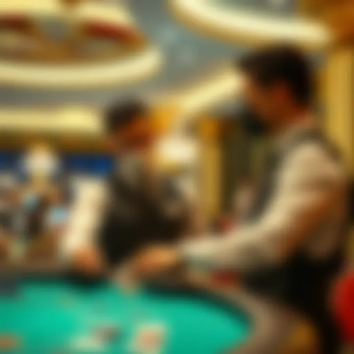 Exceptional Customer Service at Caesars Dubai Casino Casino staff providing customer service at Caesars Dubai Casino