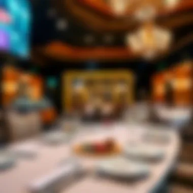 Exquisite Dining at Caesars Dubai Casino Elegant dining setup in Caesars Dubai Casino restaurant