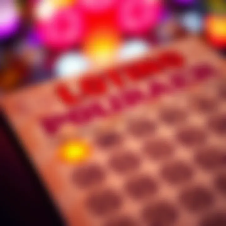Close-up of a winning lottery scratcher ticket