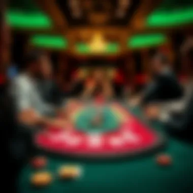 The Thrill of Blackjack Gameplay An engaging visual of a blackjack table with players in action