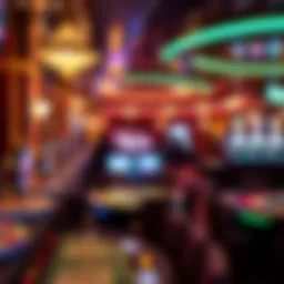 Vibrant interior of Carnival Magic Casino showcasing gaming tables