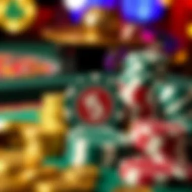 Illustration of casino chips and rewards