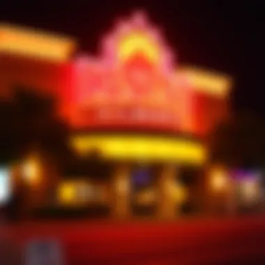 Nighttime Glow of Gilbert's Casino Scene Exterior view of a popular casino in Gilbert at night