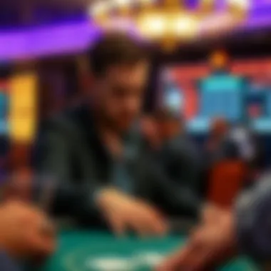Player engaging in a poker game on the app