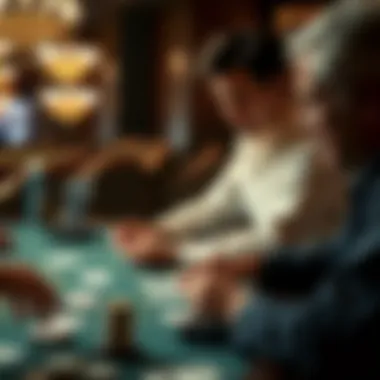 A user enjoying a card game facilitated by an automatic card shuffler, emphasizing user experience.