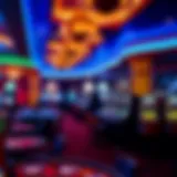 Interior view of Crazy Moose Casino featuring gaming tables