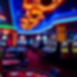 Interior view of Crazy Moose Casino featuring gaming tables