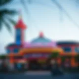 Exterior view of Dreamland Casino showcasing its vibrant architecture