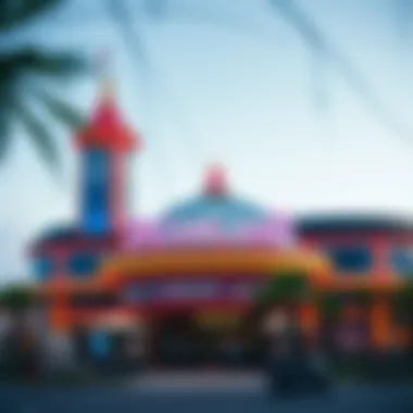 Exterior view of Dreamland Casino showcasing its vibrant architecture