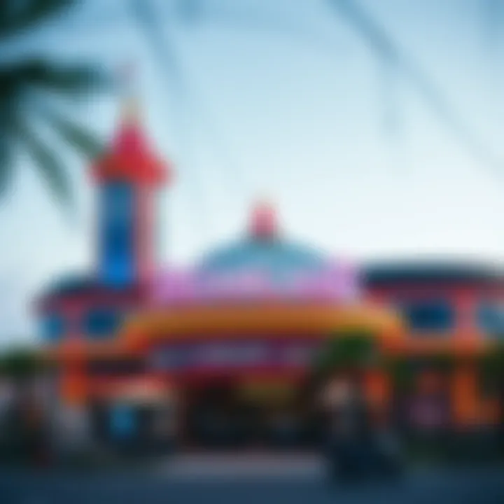 Exterior view of Dreamland Casino showcasing its vibrant architecture