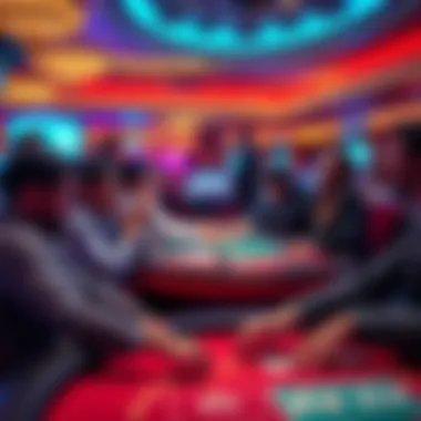 A group of players enjoying table games with excitement