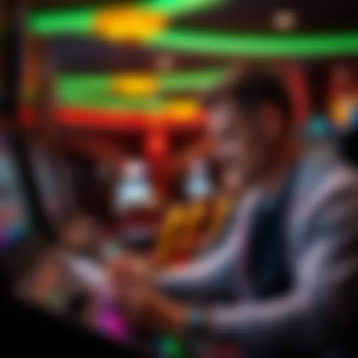 A player strategizing while enjoying a video poker game