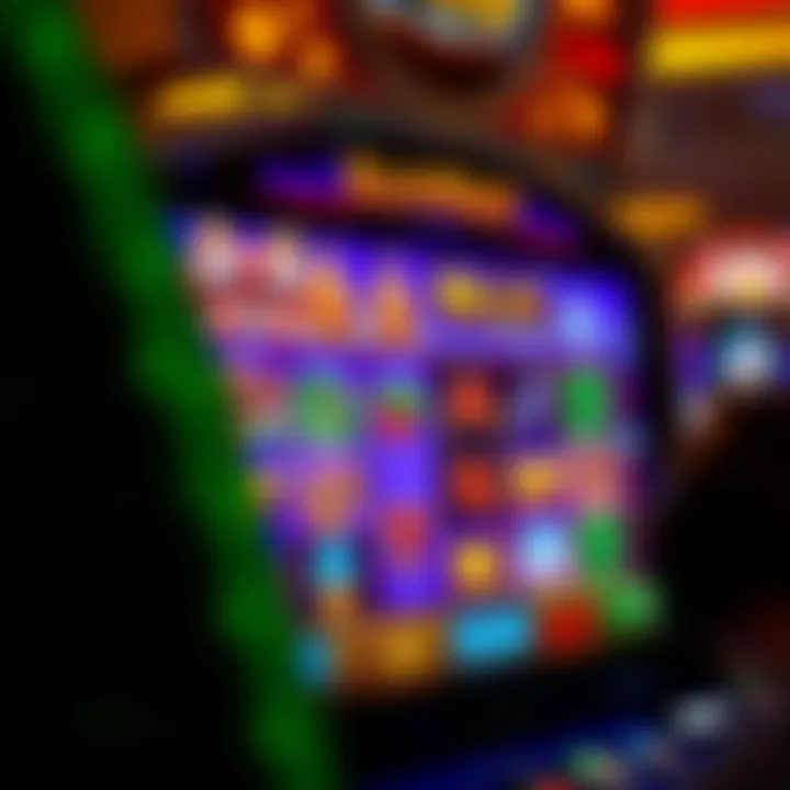 A visually striking slot machine screen featuring vibrant graphics and engaging gameplay