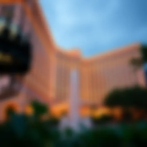 Exterior view of the Bellagio Hotel showcasing its architectural elegance