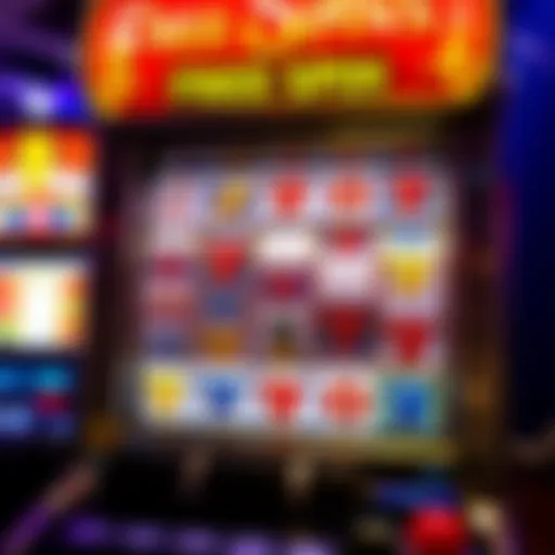 Vibrant Slot Machine with Free Spin Feature Engaging slot machine display showcasing free spins