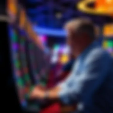 Strategic Approach to Slot Machine Gameplay Player strategizing while enjoying slot gameplay