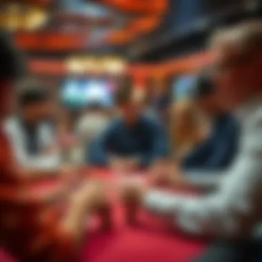 Engaged players enjoying various gambling strategies