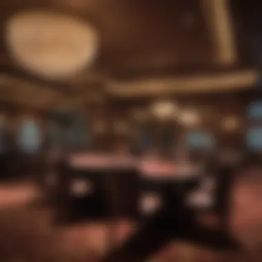 An elegant dining area within a casino, showcasing culinary offerings