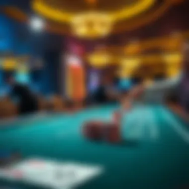 Gaming Table Showcasing Free Play Strategies Exciting gaming table scene illustrating free play strategy