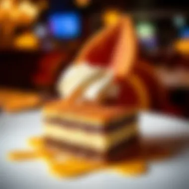 A beautifully crafted dessert from Mount Airy Casino's dining options