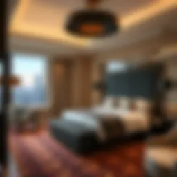 Luxurious guest room at Encore Hotel