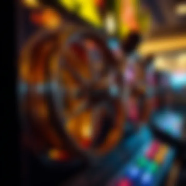 Fishing Reel Symbol in Action Close-up view of a fishing reel symbol on a spinning slot machine