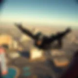 Skydiving experience over Las Vegas Strip