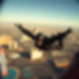 Skydiving experience over Las Vegas Strip