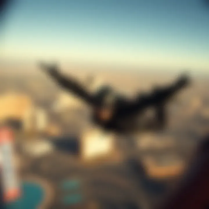 Skydiving experience over Las Vegas Strip