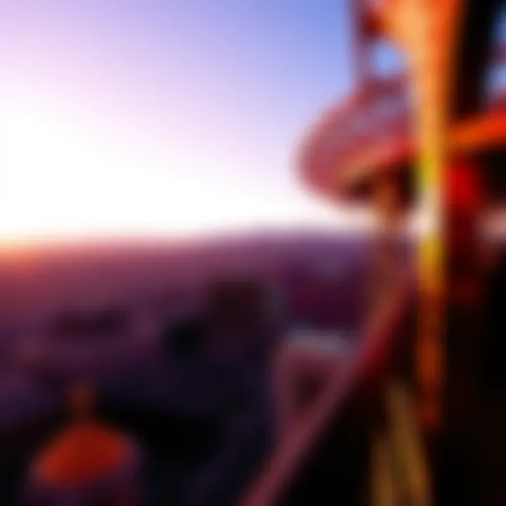 View from a free fall attraction in Las Vegas