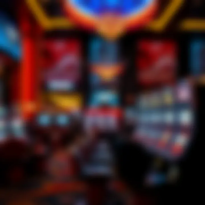 High-tech casino environment with video poker machines