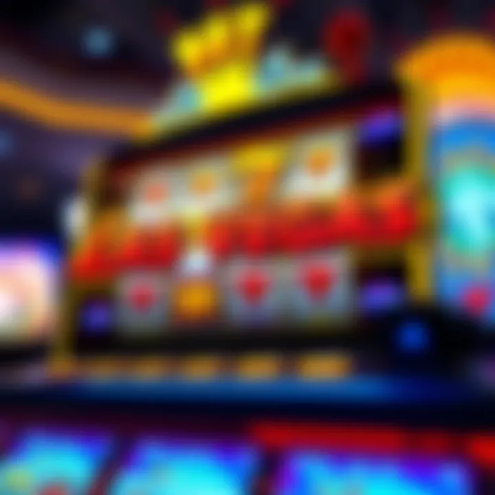 Vibrant graphics of online slot machine