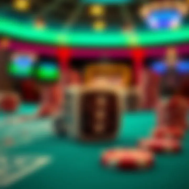 Craps dice and chips in a digital setting