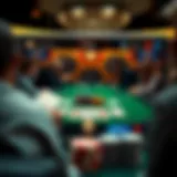 Dynamic interface of a Texas Hold'em game app showcasing player interactions.