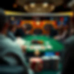 Dynamic interface of a Texas Hold'em game app showcasing player interactions.