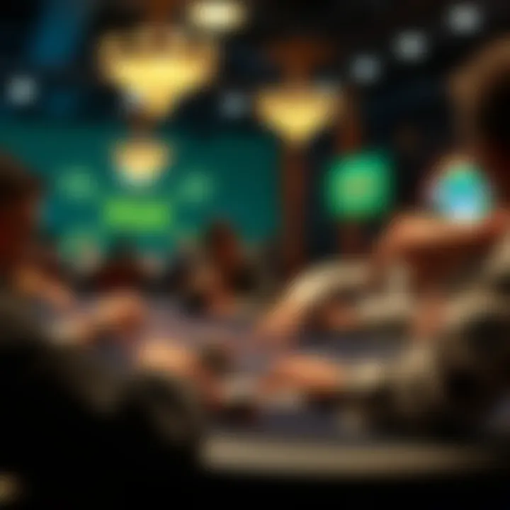 Illustration depicting strategic decision-making in online poker.
