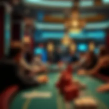 Diverse Types of Live Casino Tournaments An overview of various types of live casino tournaments set in an elegant environment.