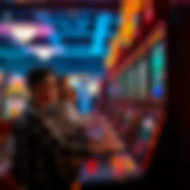 Engaging Gameplay of Living Large Exciting gameplay scene showcasing players engaged with the slot machine