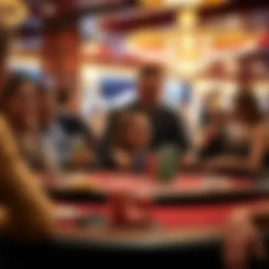 Group of friends enjoying a game night at a casino table