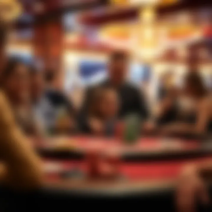 Group of friends enjoying a game night at a casino table