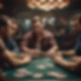 A group of players engaged in an intense poker game