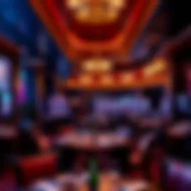 Elegant dining area within an off-strip casino, showcasing a unique culinary experience