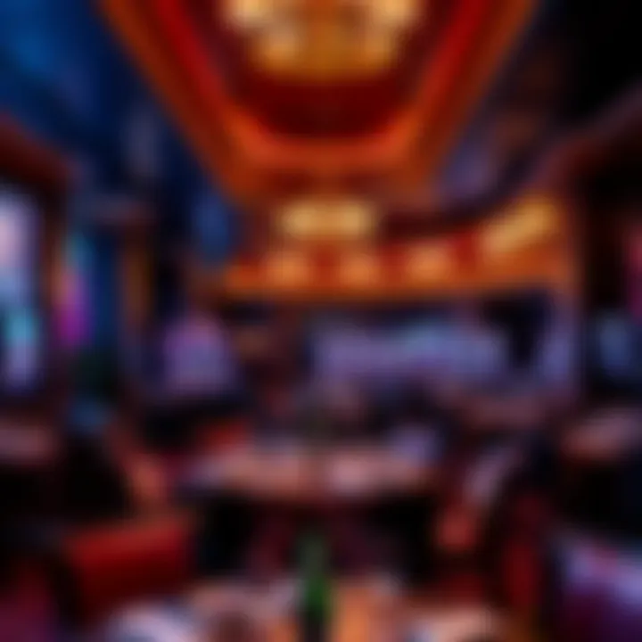 Elegant dining area within an off-strip casino, showcasing a unique culinary experience