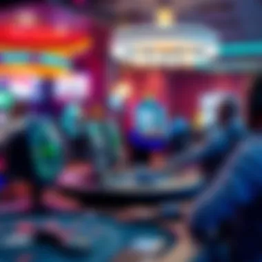 High-tech gaming setup with advanced technology elements