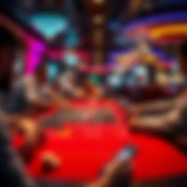 Vibrant digital craps table showcasing players engaged in a game