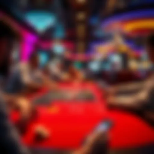 Vibrant digital craps table showcasing players engaged in a game